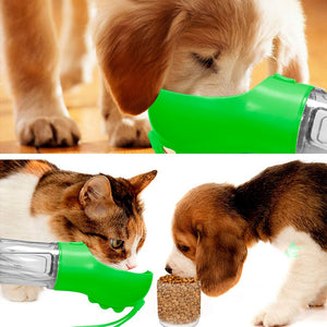 🐕‍🦺🐶BOTELLA PORTATIL 4 EN 1 MULTIFUNCIONAL PARA TU PELUDITO🐕‍🦺🐶